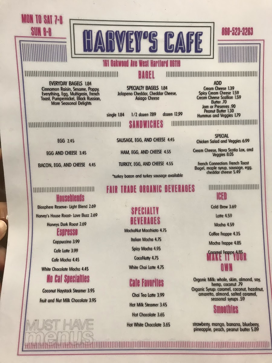 Menu Harvey's Cafe & Market-9