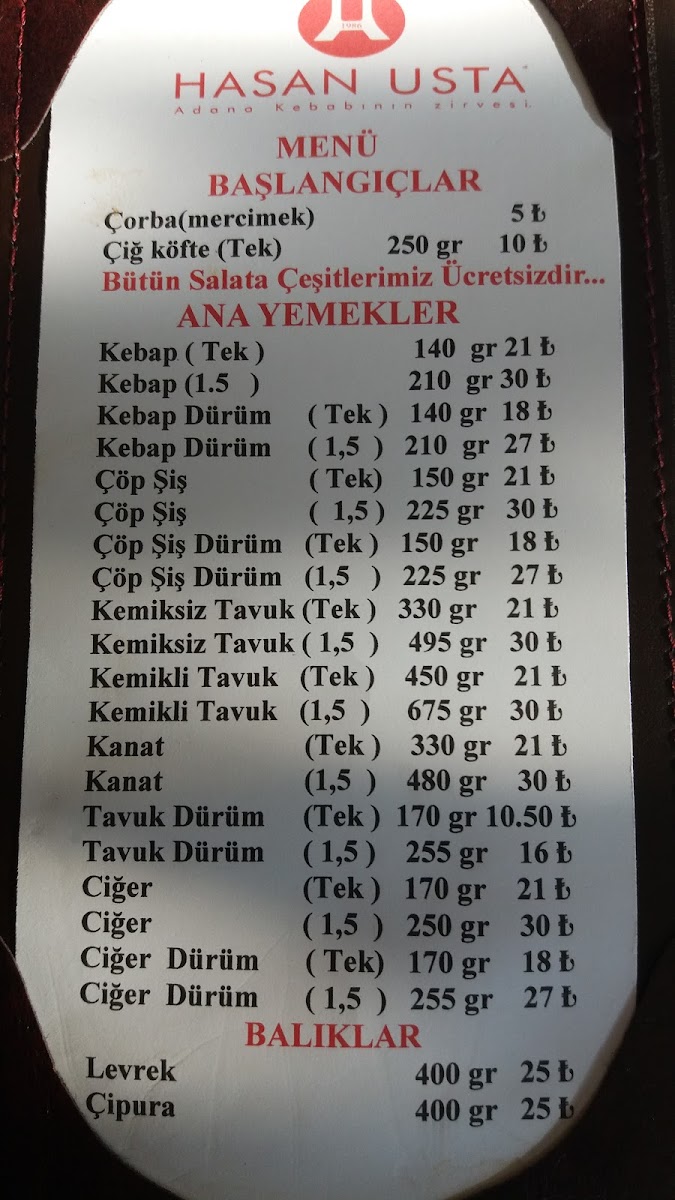 Menu Hasan Usta Kebap Kurttepe-3