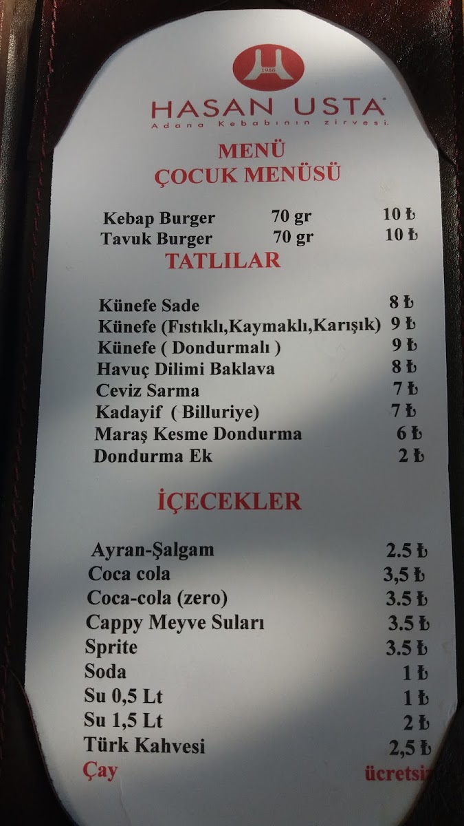 Menu Hasan Usta Kebap Kurttepe-4