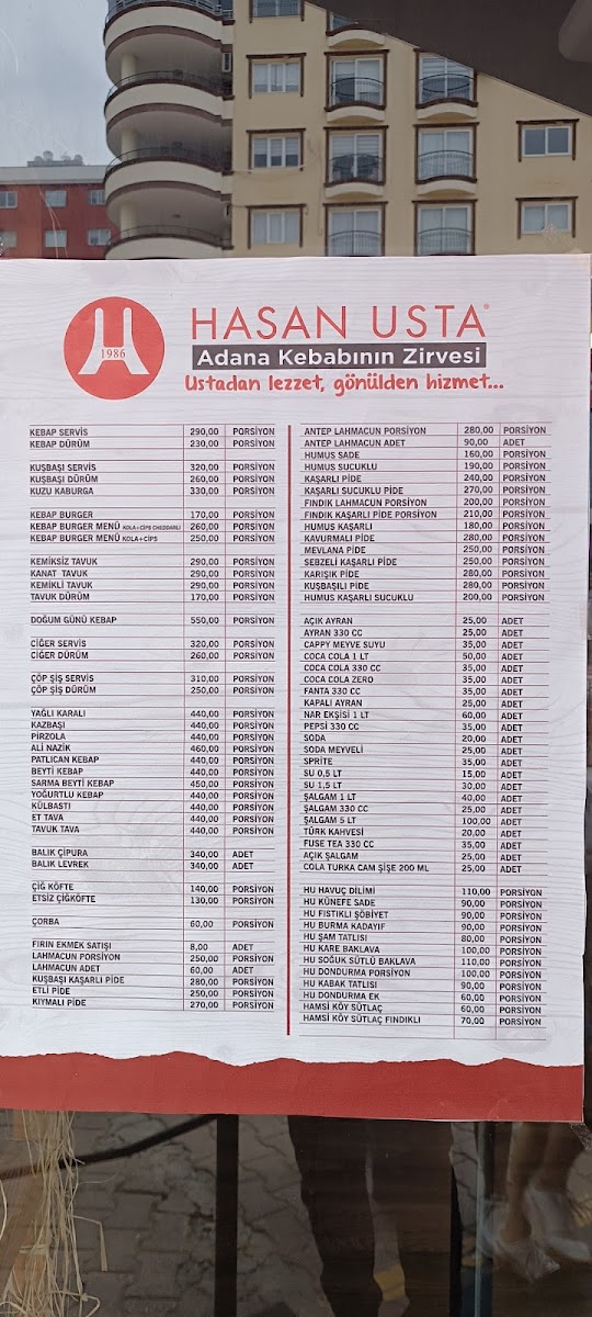Menu Hasan Usta Kebap Kurttepe-5