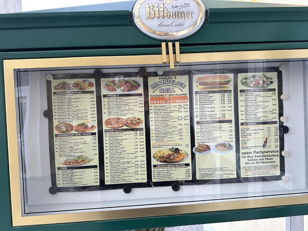 Menu Hasan's Braunfelser Grill-1