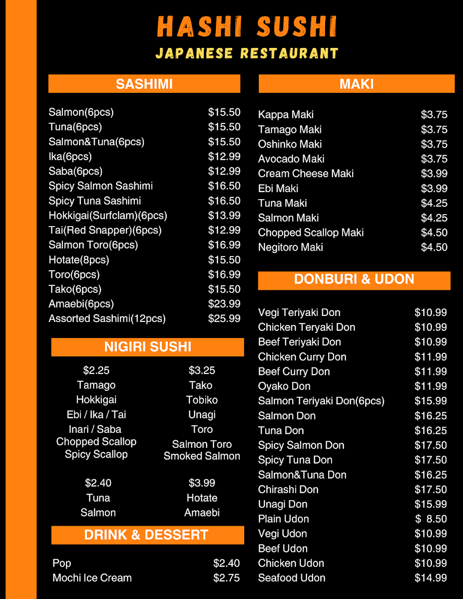 Menu Hashi Sushi Japanese Restaurant-2