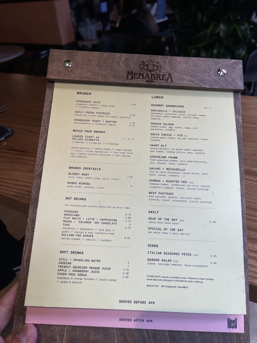 Menu Haunt Mcr-3