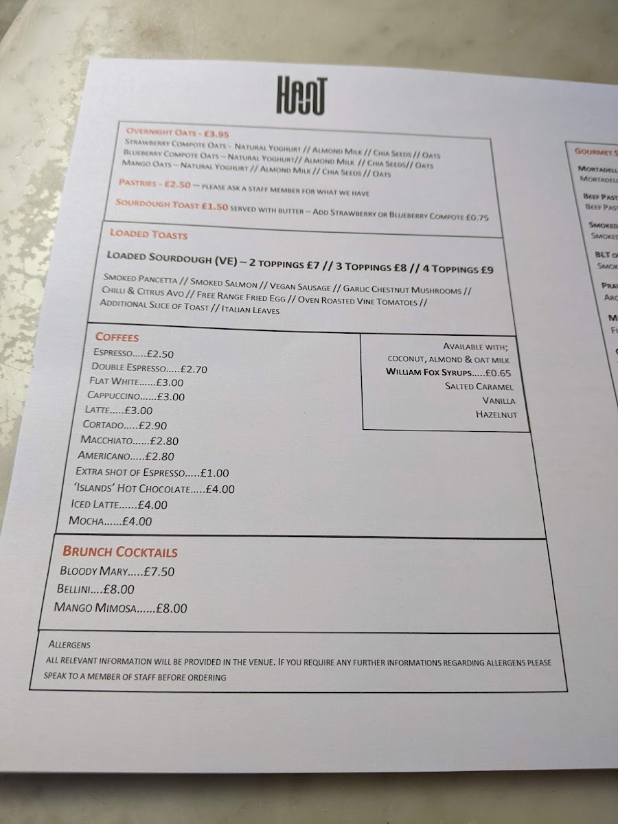 Menu Haunt Mcr-4