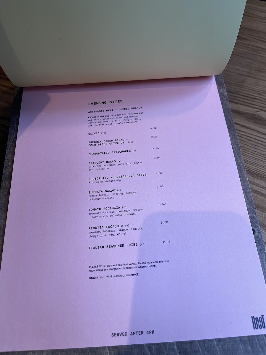 Menu Haunt Mcr-5