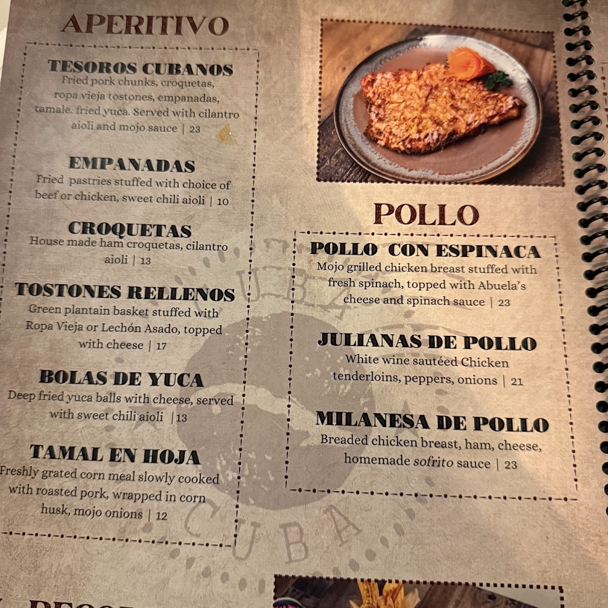 Menu Havana Carolina Restaurant & Bar-1