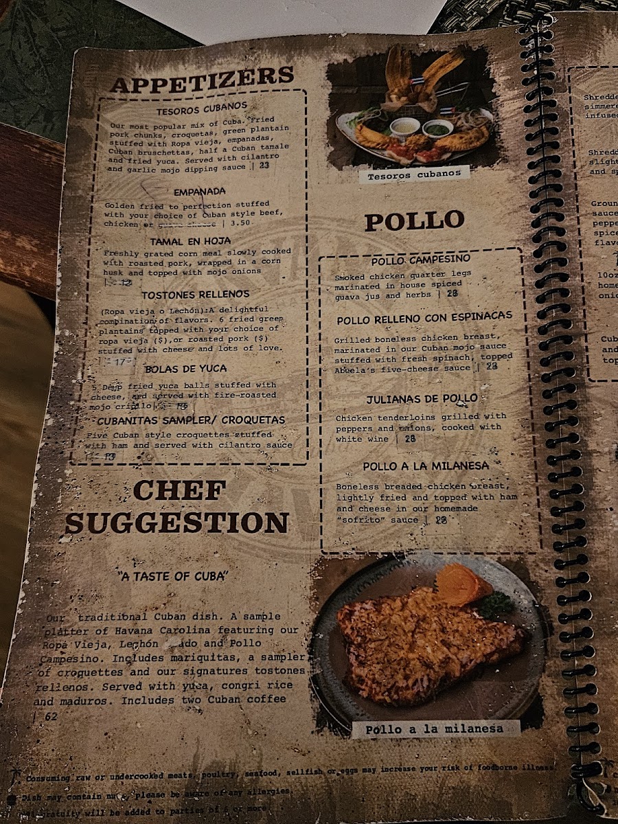 Menu Havana Carolina Restaurant & Bar-9