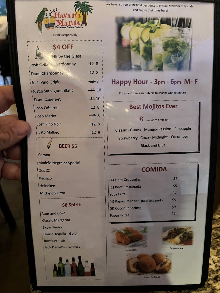 Menu Havana Mania-5