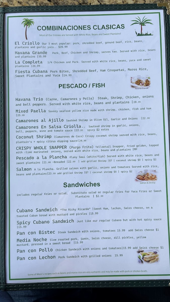 Menu Havana Mania-8