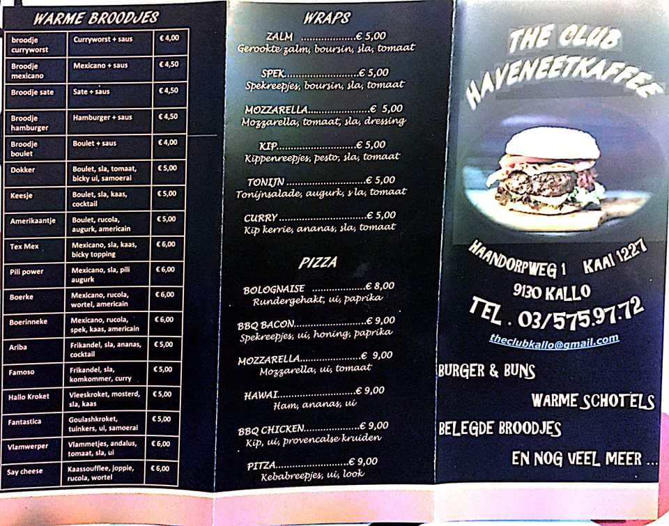 Menu Haveneetcaffee The Club - Beveren-4