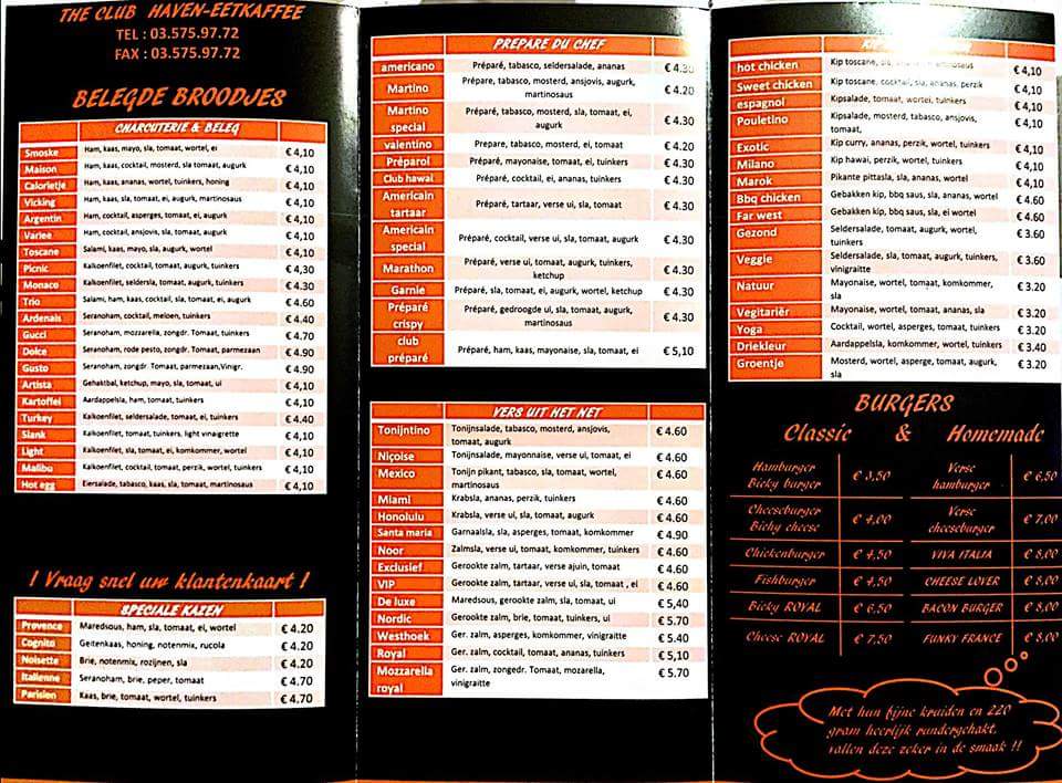 Menu Haveneetcaffee The Club - Beveren-6