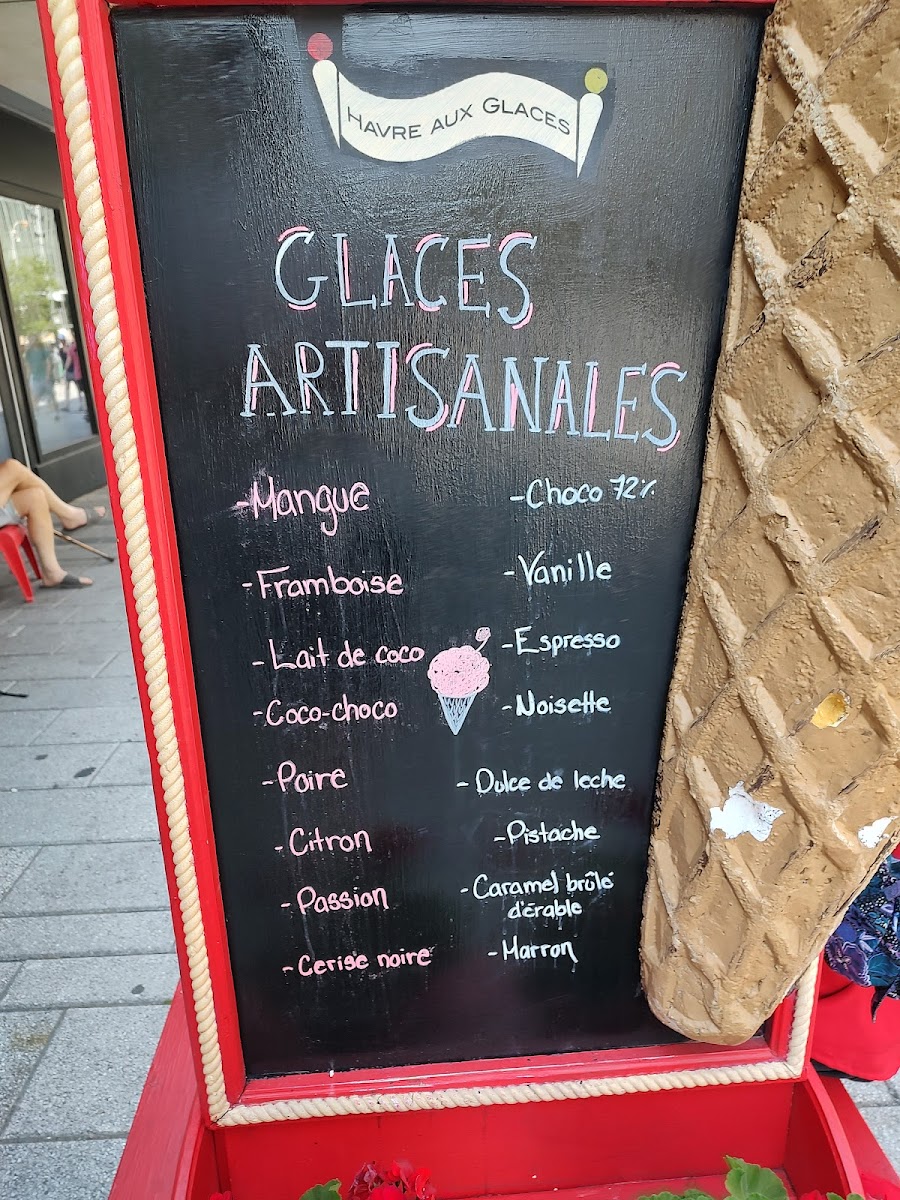 Menu Havre Aux Glaces-1