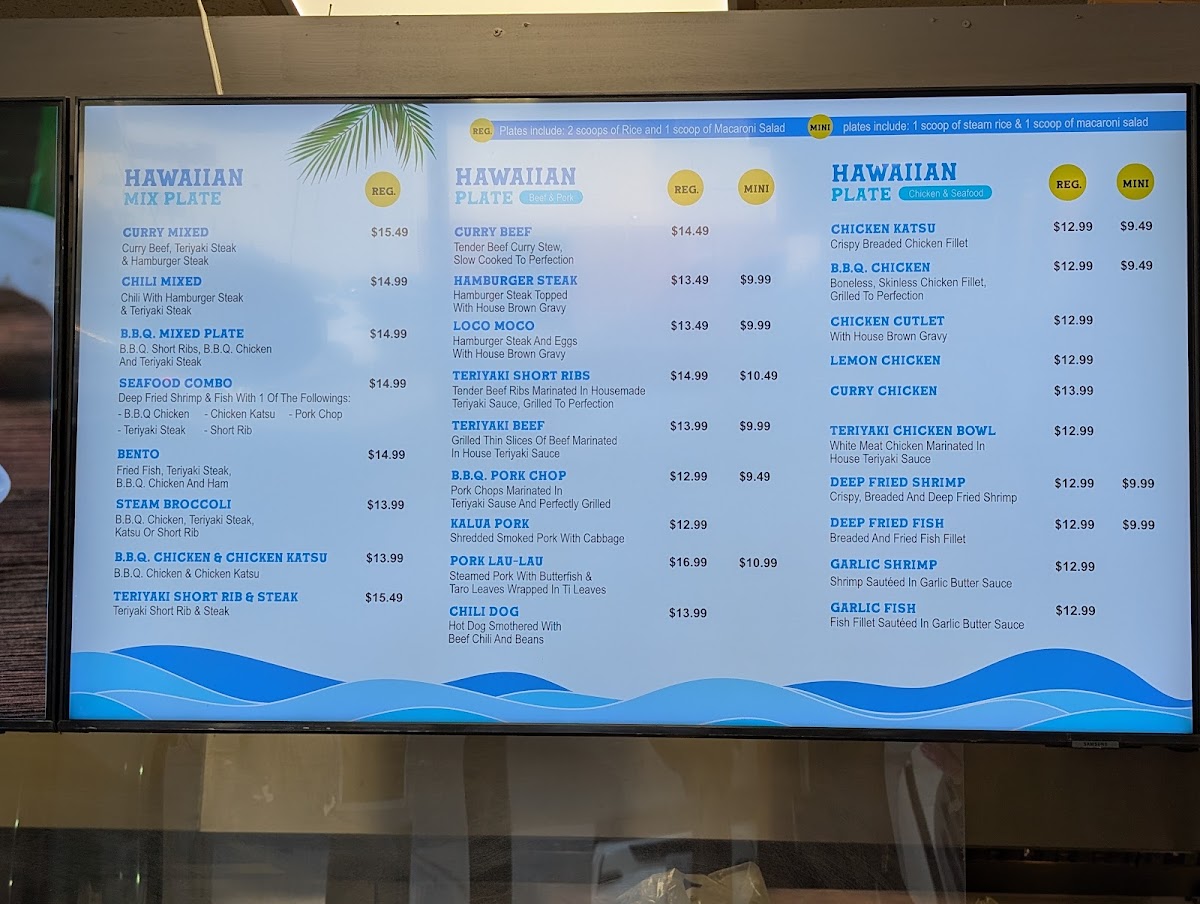 Menu Hawaiian Drive Inn-1
