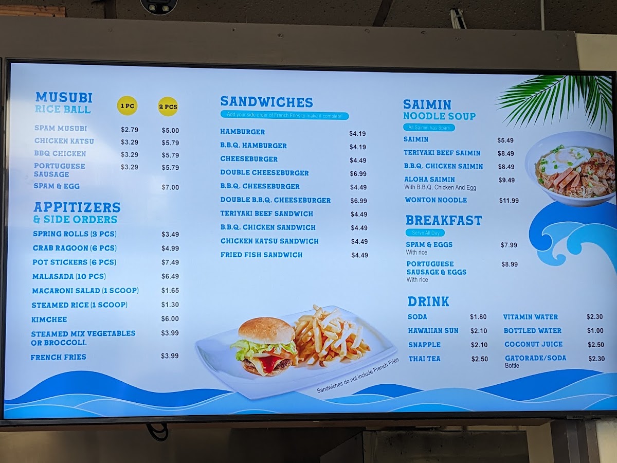 Menu Hawaiian Drive Inn-2