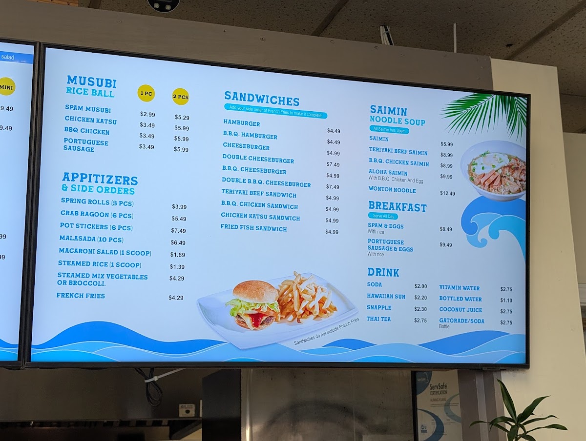 Menu Hawaiian Drive Inn-4