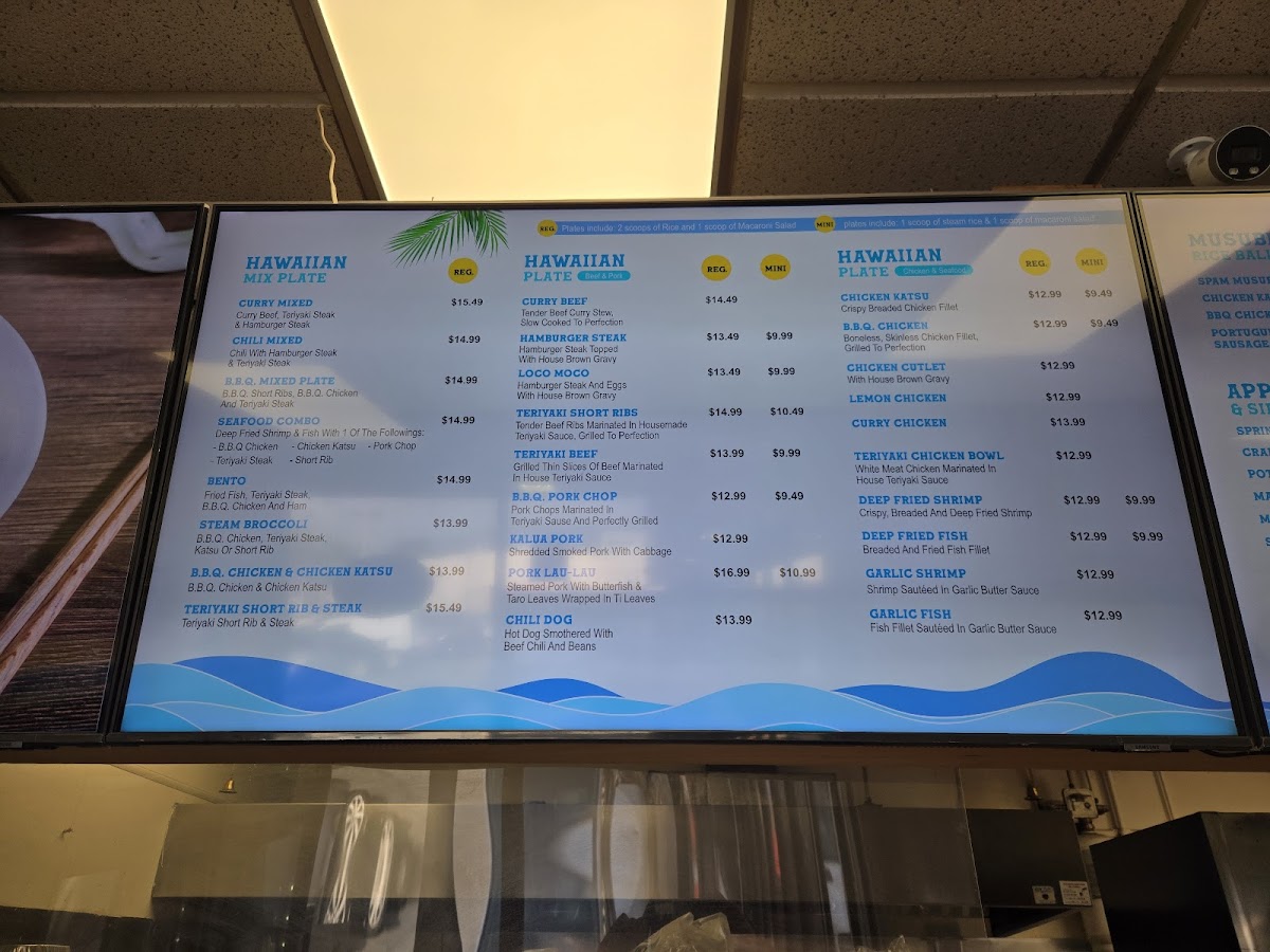 Menu Hawaiian Drive Inn-6