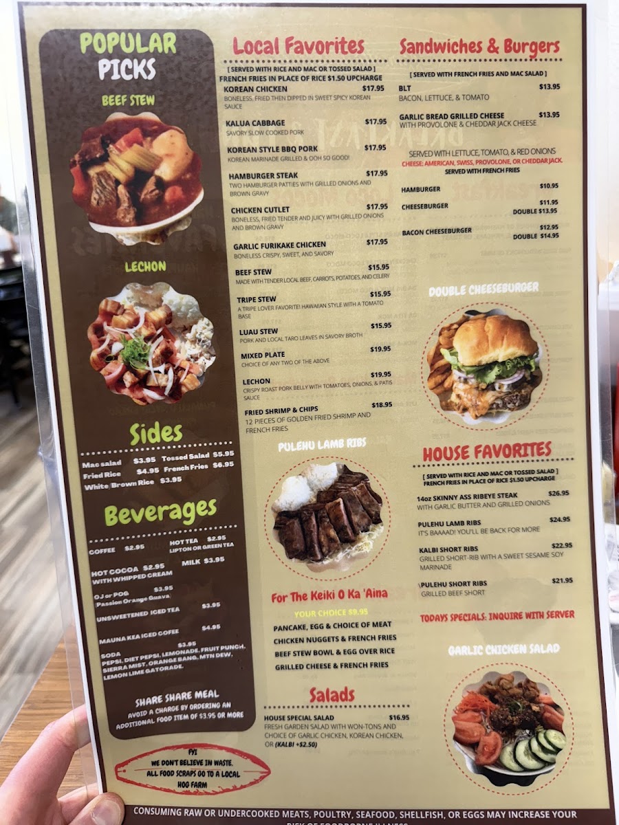 Menu Hawaiian Style Cafe-1