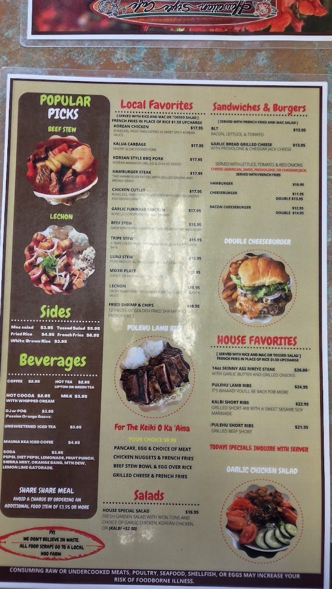 Menu Hawaiian Style Cafe-2