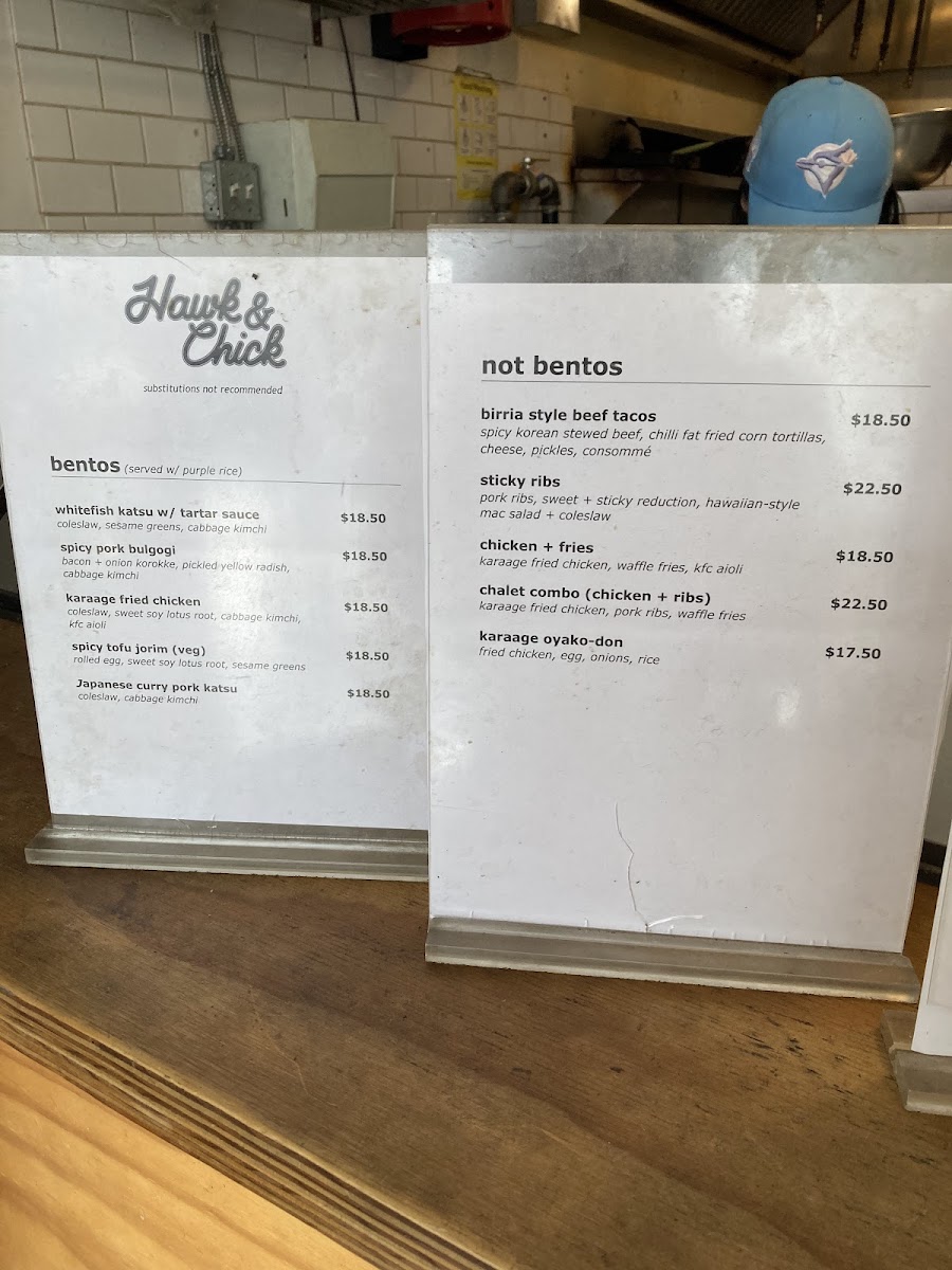 Menu Hawk & Chick-2