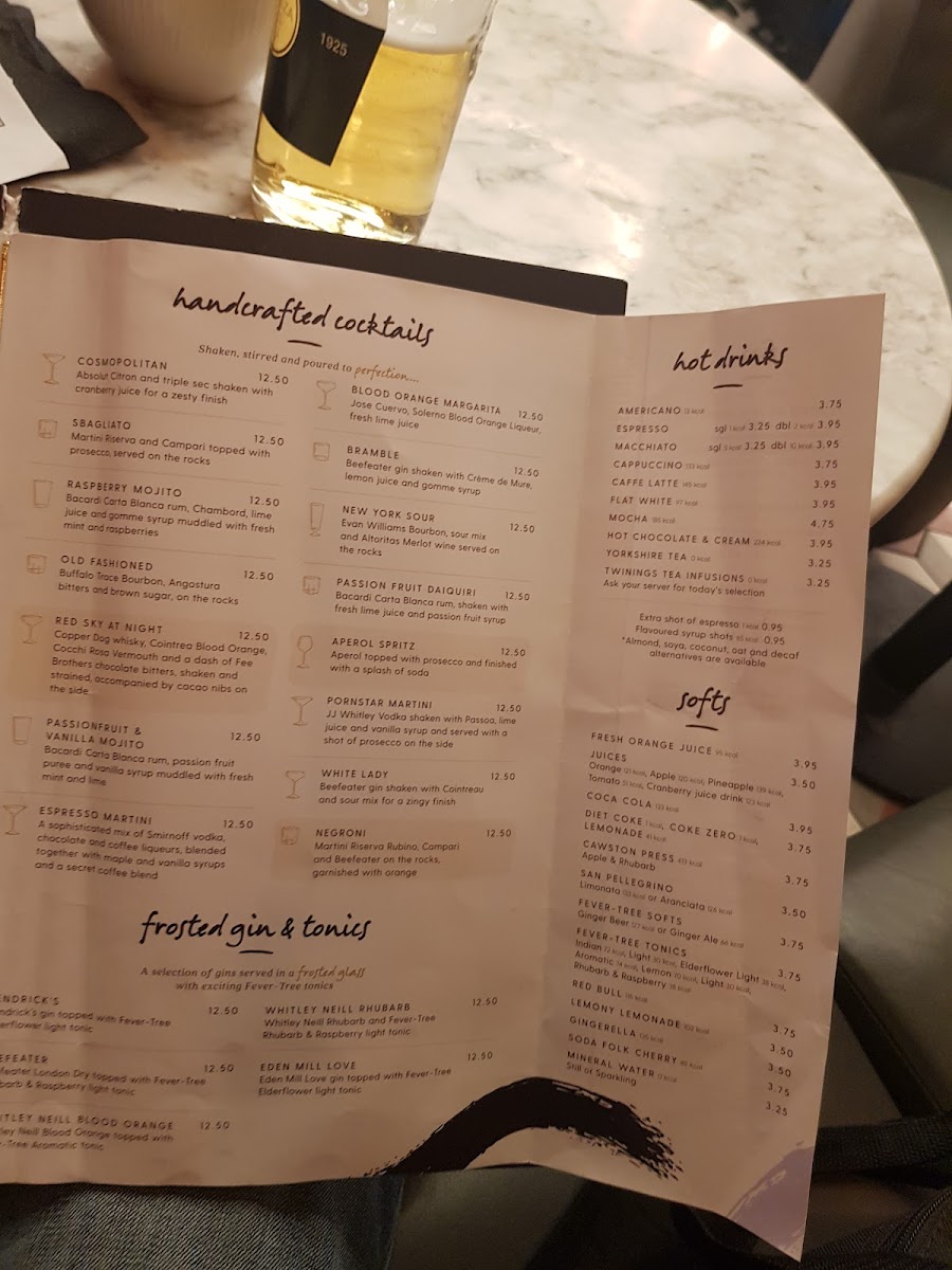 Menu Hawker Bar - Luton Airport-10