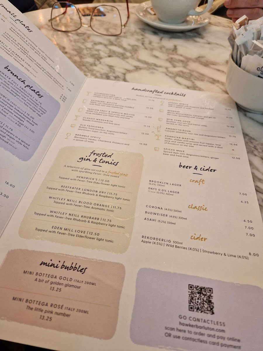 Menu Hawker Bar - Luton Airport-2