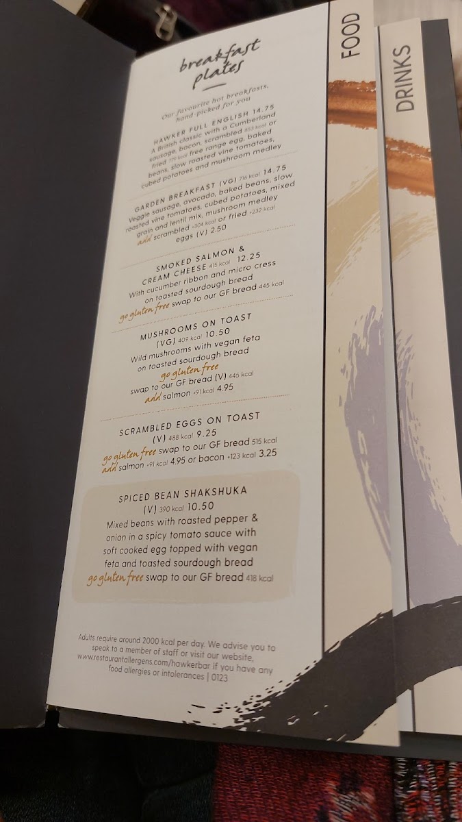 Menu Hawker Bar - Luton Airport-7
