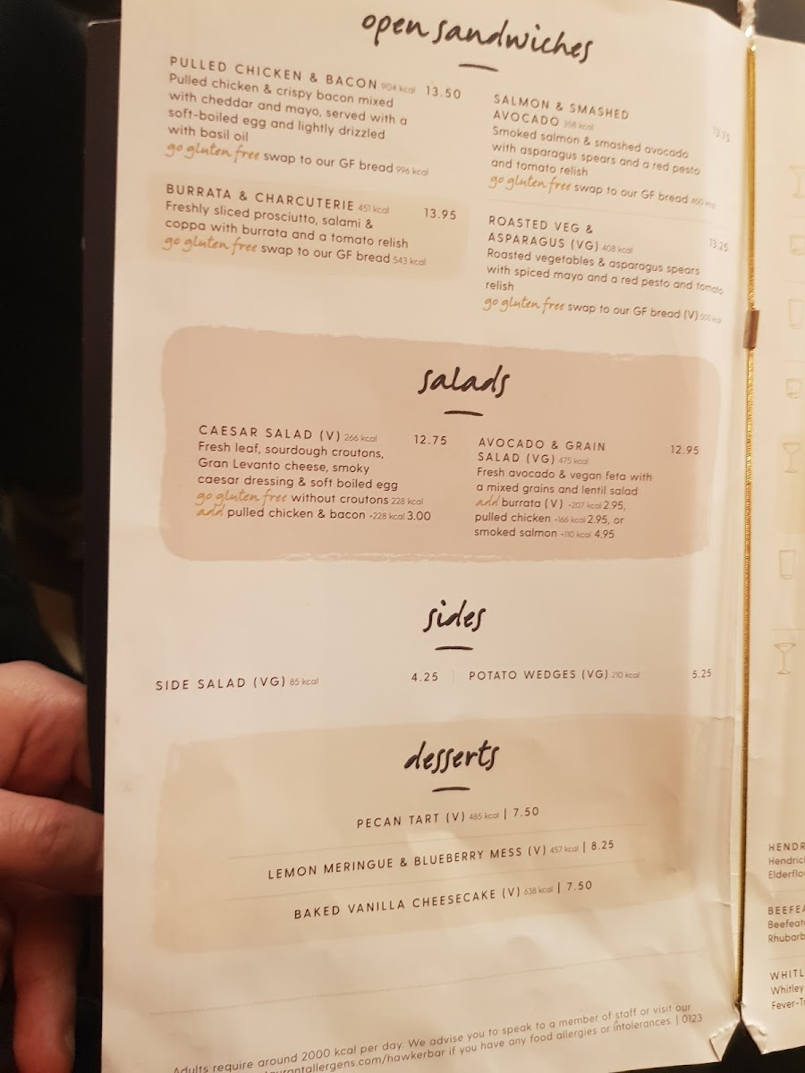 Menu Hawker Bar - Luton Airport-8