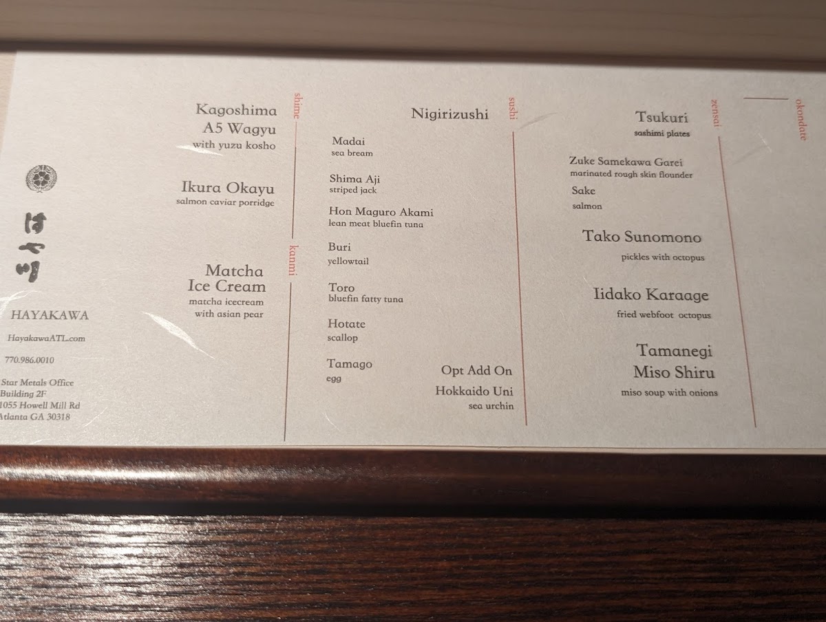 Menu Hayakawa-10