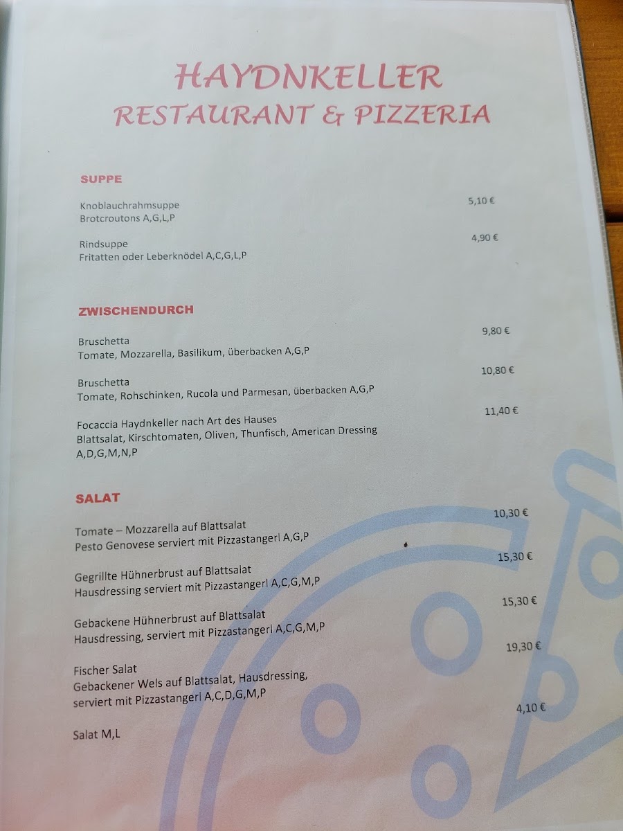 Menu Haydnkeller Restaurant & Pizzeria-5