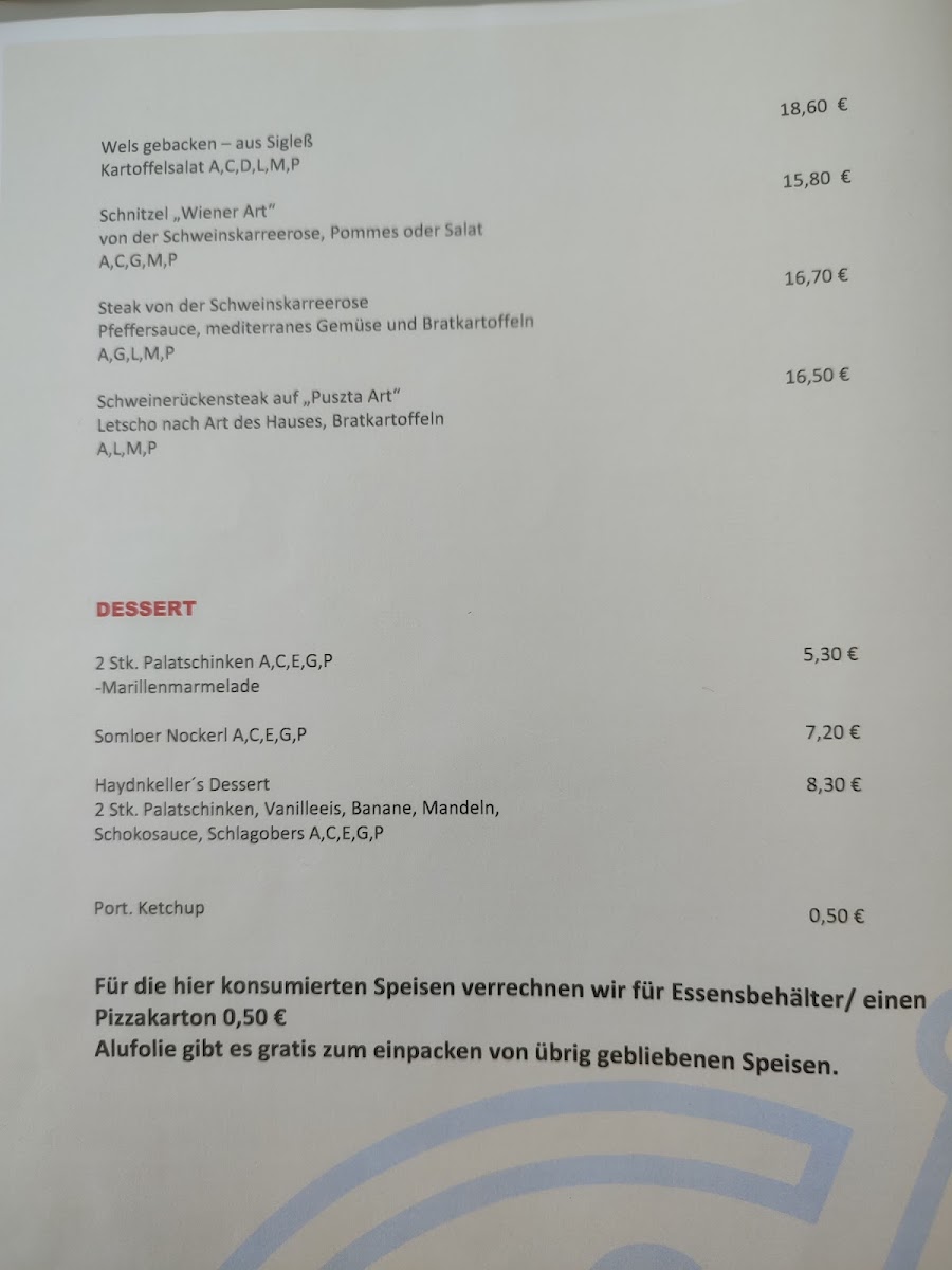 Menu Haydnkeller Restaurant & Pizzeria-7