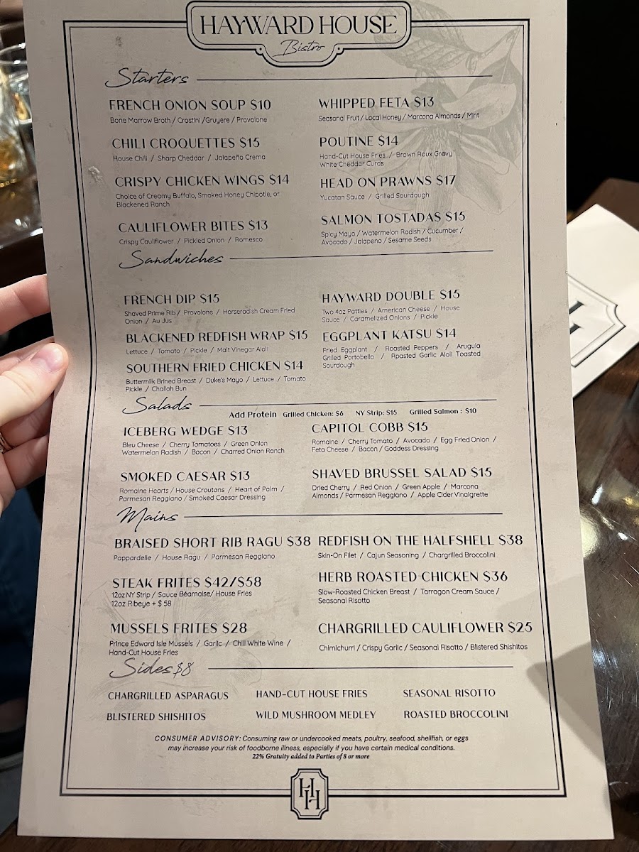 Menu Hayward House Bistro-10