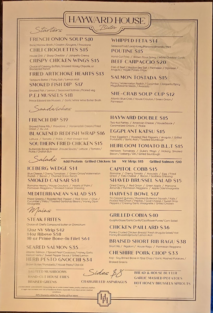 Menu Hayward House Bistro-3