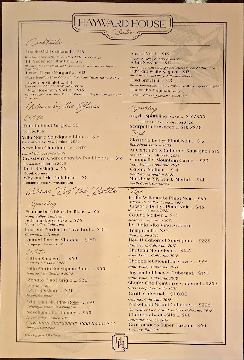 Menu Hayward House Bistro-4