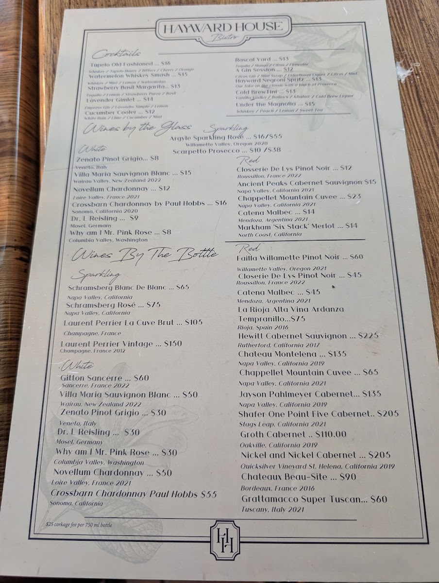 Menu Hayward House Bistro-9