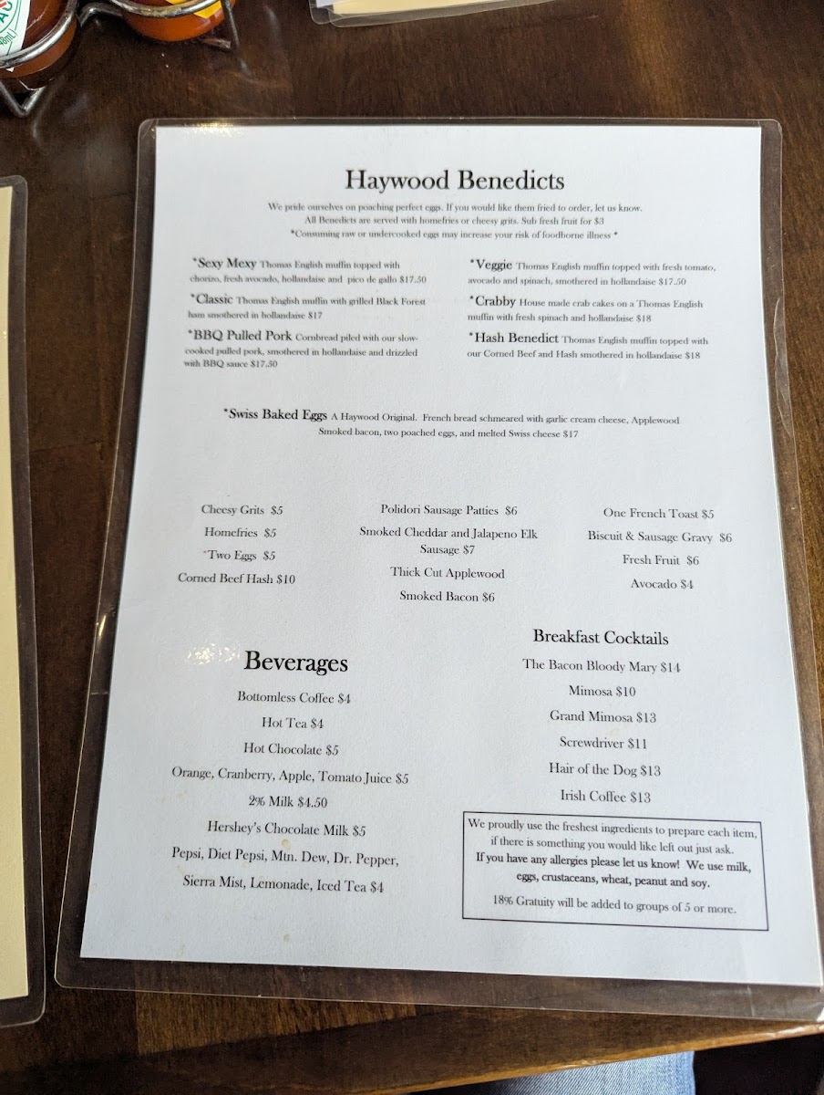 Menu Haywood Cafe-7