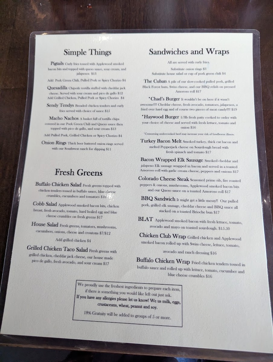 Menu Haywood Cafe-9