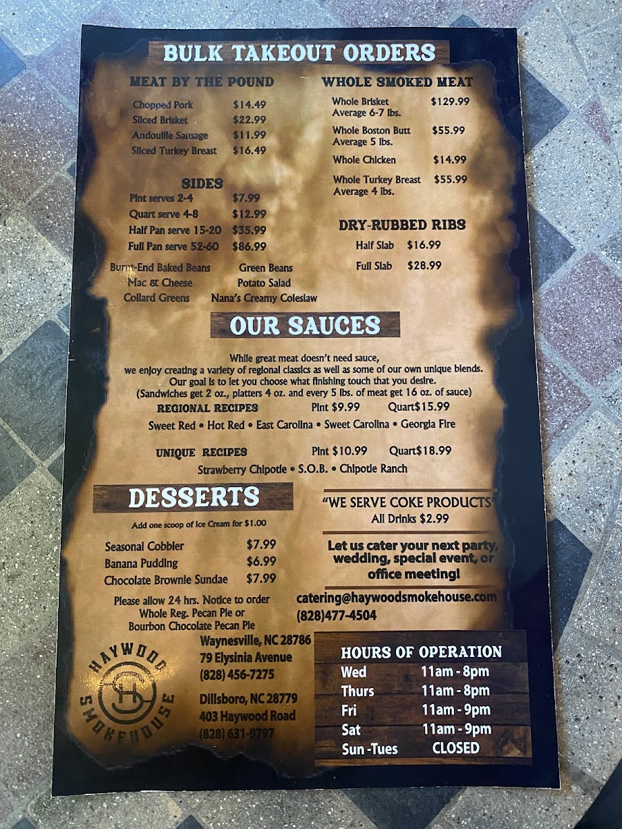Menu Haywood Smokehouse-6