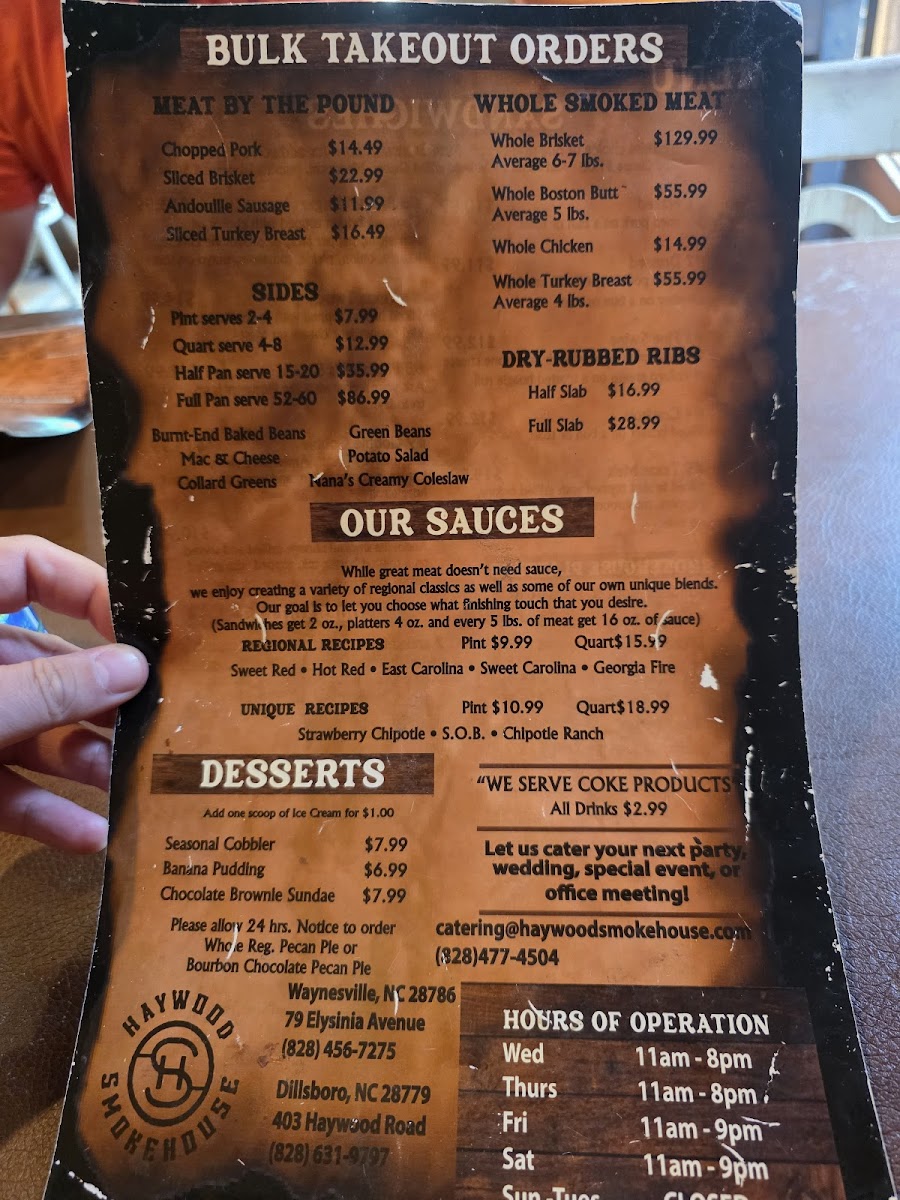 Menu Haywood Smokehouse-7