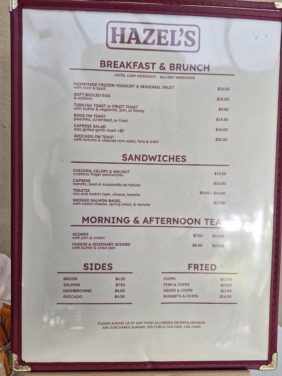 Menu Hazel's Poolside Cafe-1