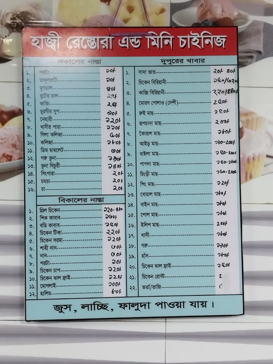 Menu Hazi Restaurant, Nabisco-1