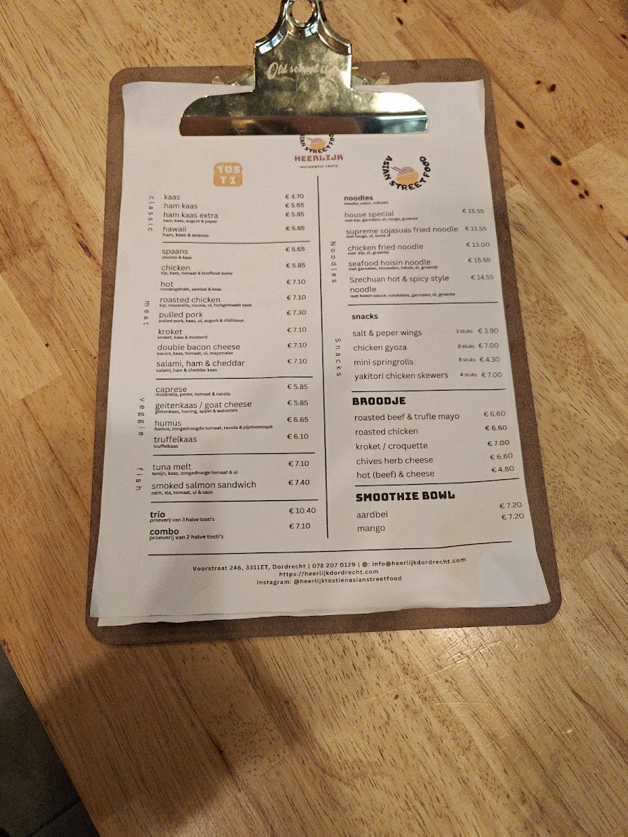 Menu Heerlijk Tosti En Asian Streetfood Dordrecht-1