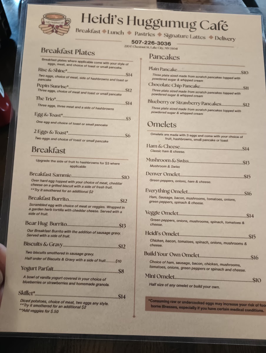 Menu Heidi’S Huggamug Cafe-3