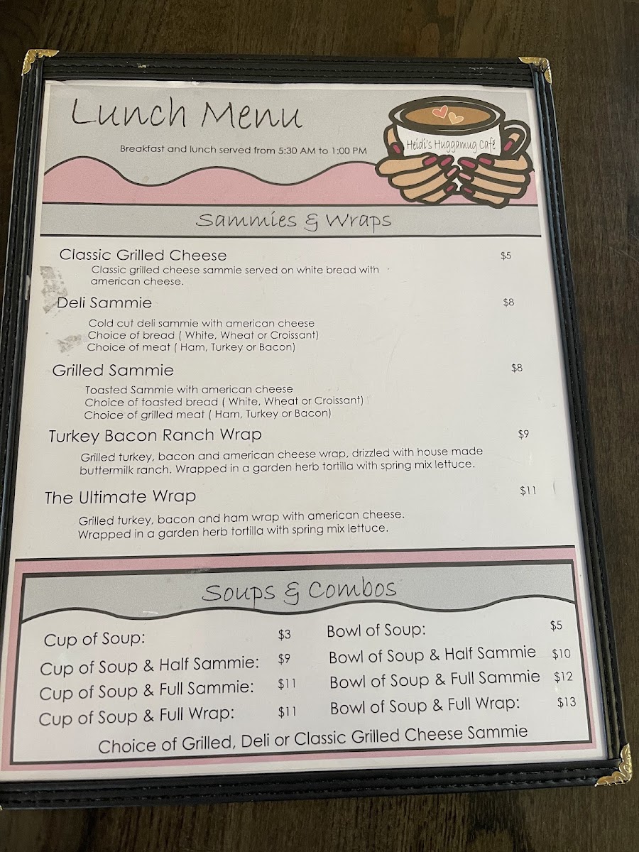 Menu Heidi’S Huggamug Cafe-4