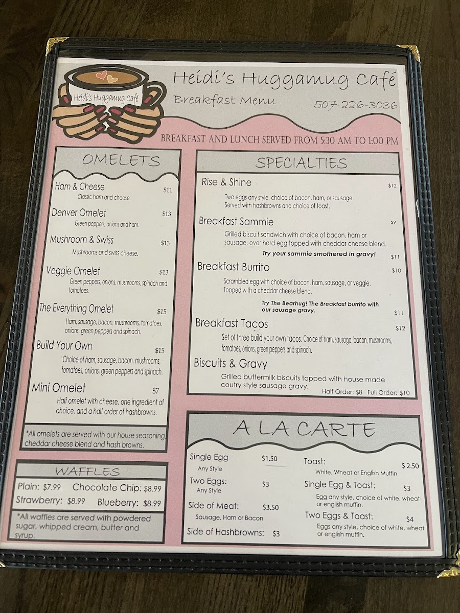 Menu Heidi’S Huggamug Cafe-6