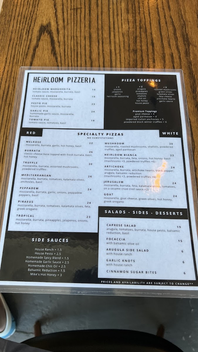 Menu Heirloom Pizzeria-1