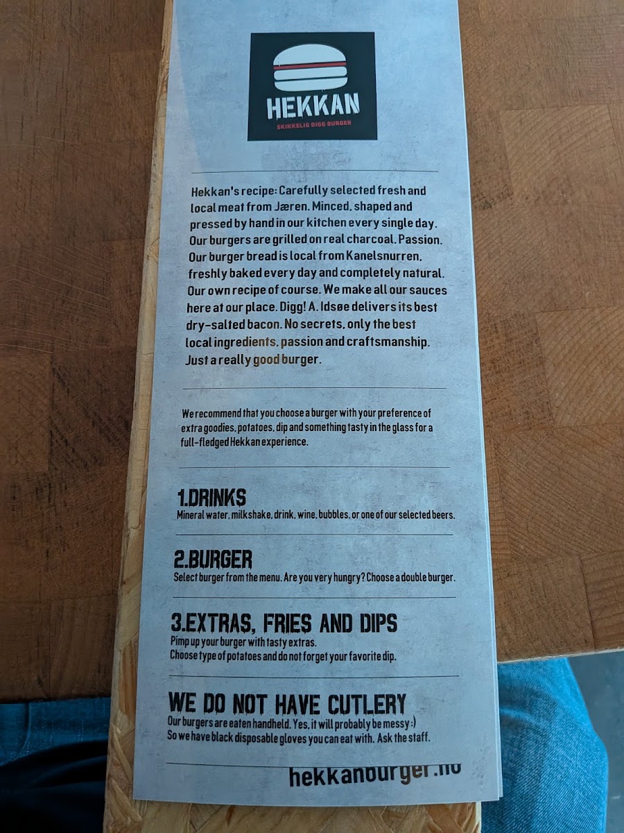 Menu Hekkan Burger Stavanger-1