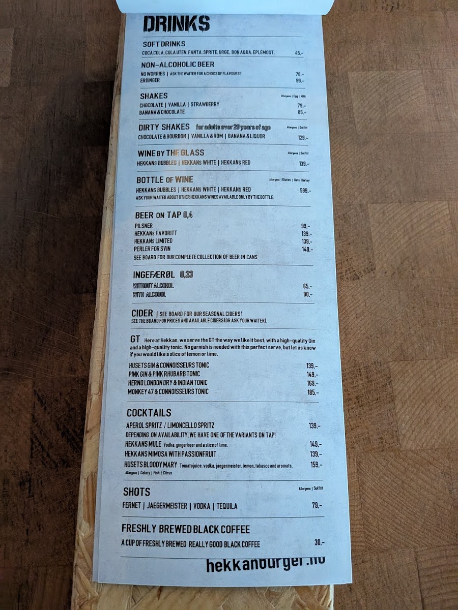 Menu Hekkan Burger Stavanger-2