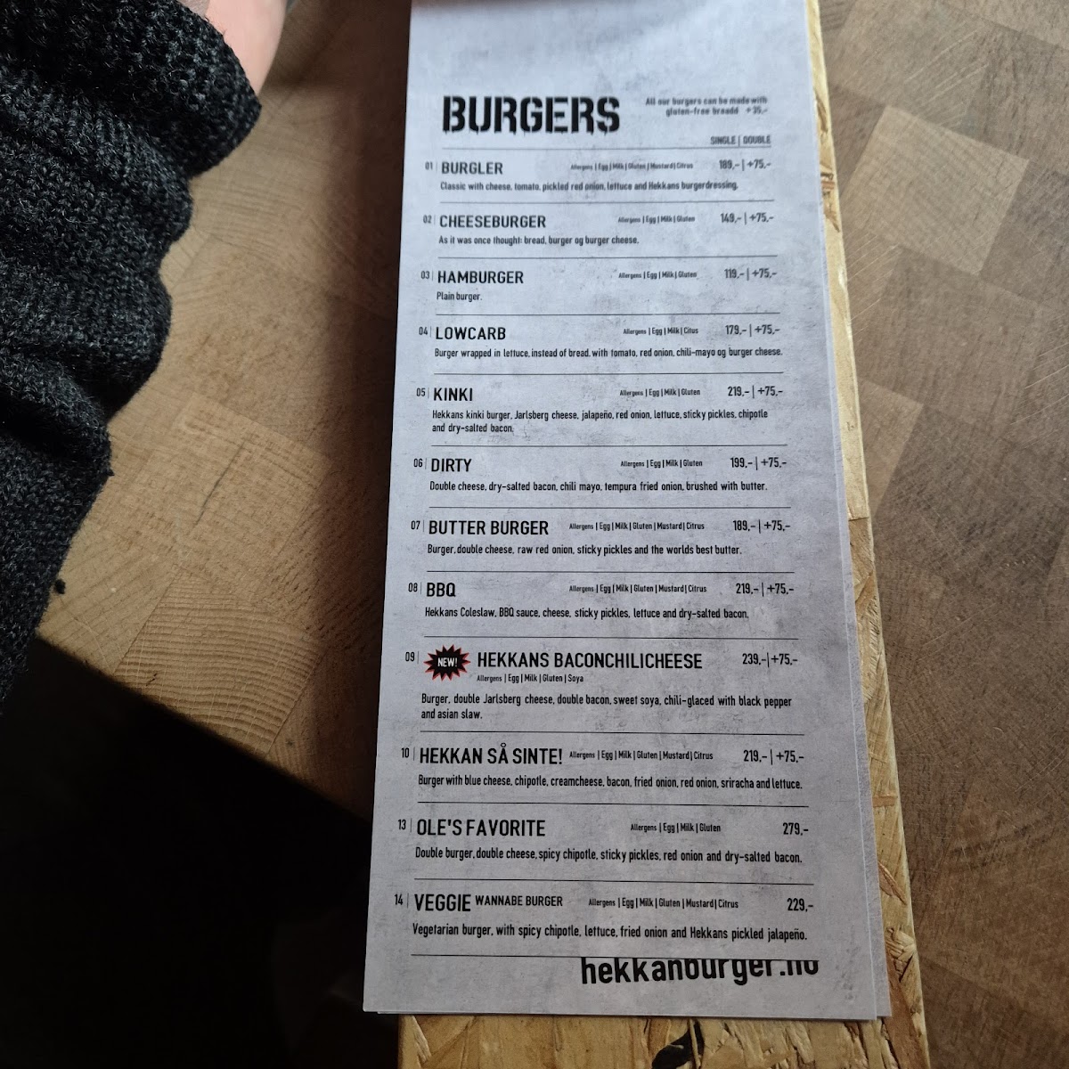 Menu Hekkan Burger Stavanger-3