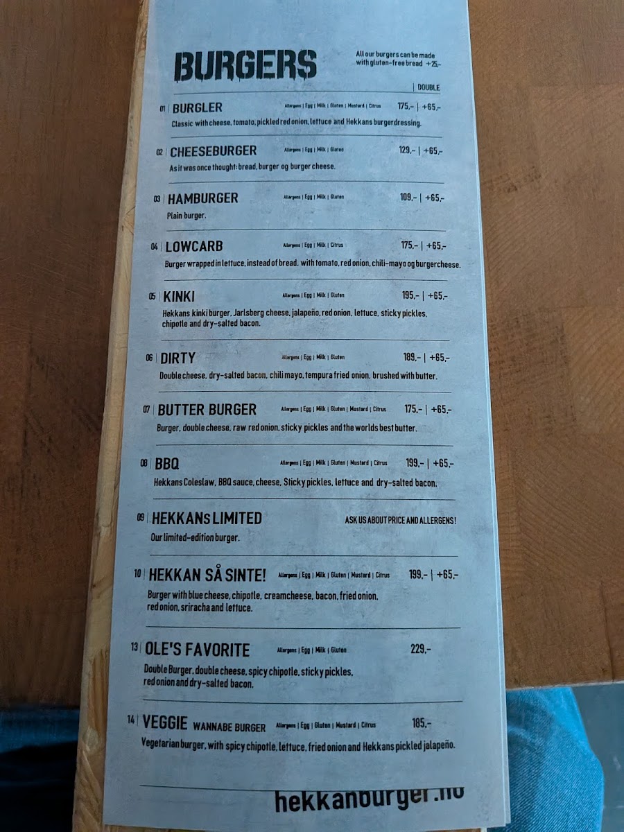 Menu Hekkan Burger Stavanger-5
