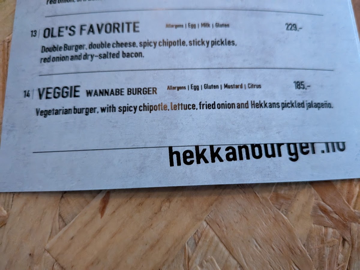 Menu Hekkan Burger Stavanger-8